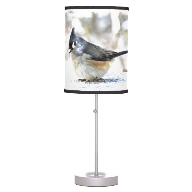 Cute Tufted Titmouse Bird Table Lamp