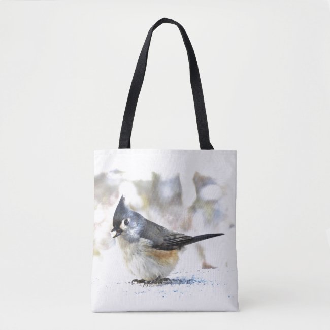 Cute Tufted Titmouse Bird Tote Bag