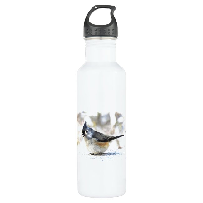 Cute Tufted Titmouse Bird Water Bottle