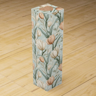 Cute Tulip Flower Surprise Birthday Wine Box