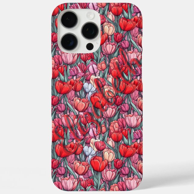 Cute Tulip Name Iphone Case For Personalized Phone (Back)