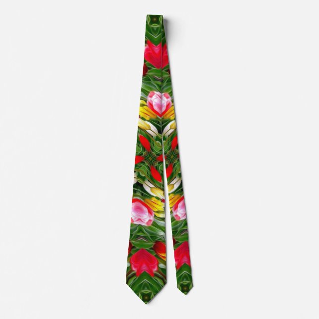 Cute tulip pattern neck tie (Front)