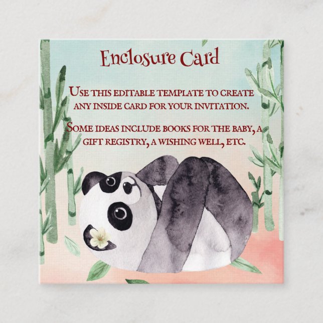 Cute Tumbling Panda Gender Baby Shower Invitation (Front)