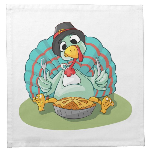 Cute Turkey Cloth Napkin (Front)