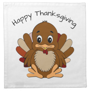 Cute Turkey Cloth Napkin