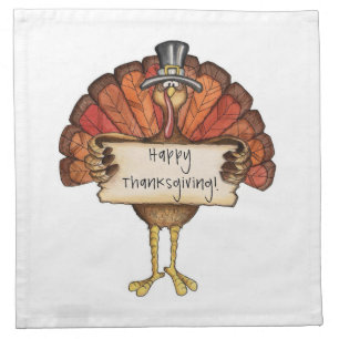 Cute Turkey Cloth Napkin