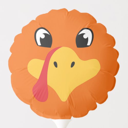 Cute Turkey Face Thanksgiving Day Balloon