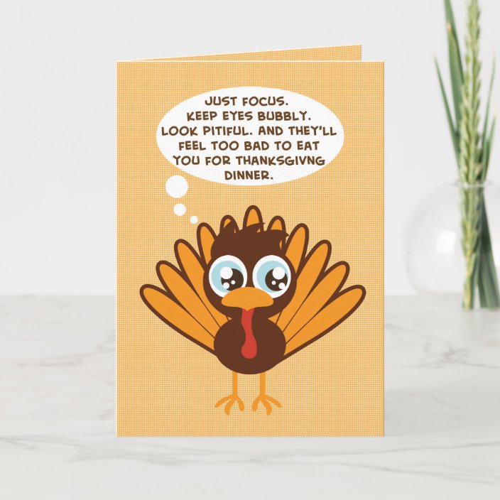 Cute Turkey Holiday Card | Zazzle.com