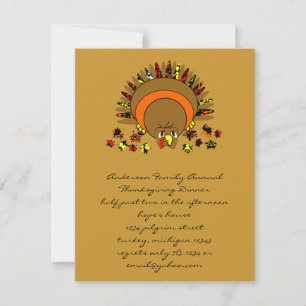 Cute Turkey Invitation