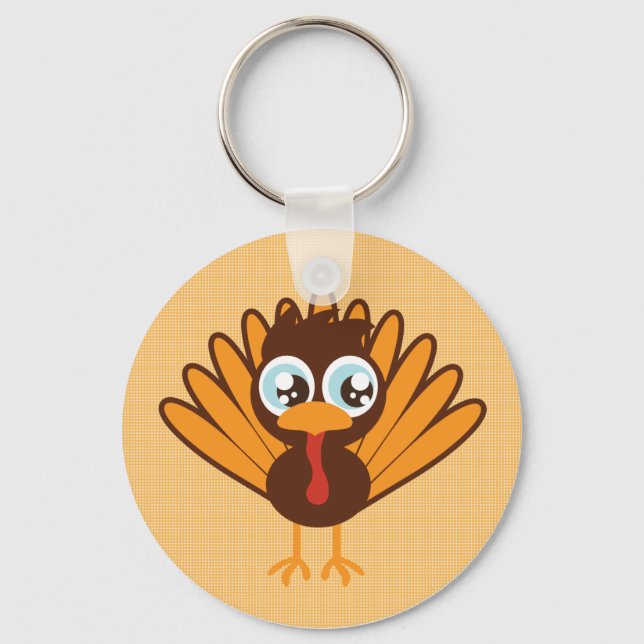 Cute Turkey Keychain (Front)