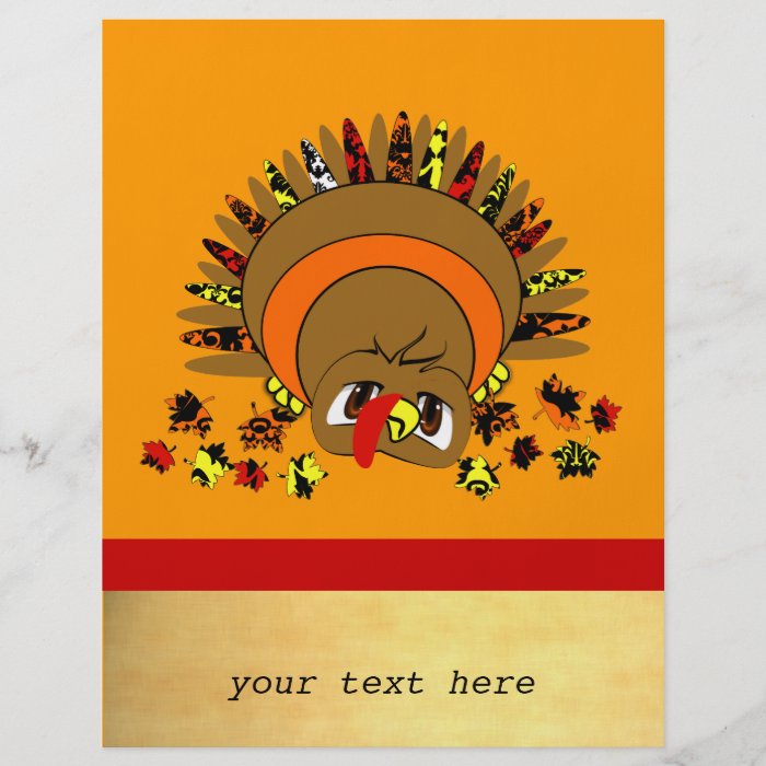 Cute Turkey Personalized Flyer