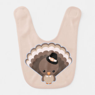 Cute Turkey Thanksgiving Day Bib