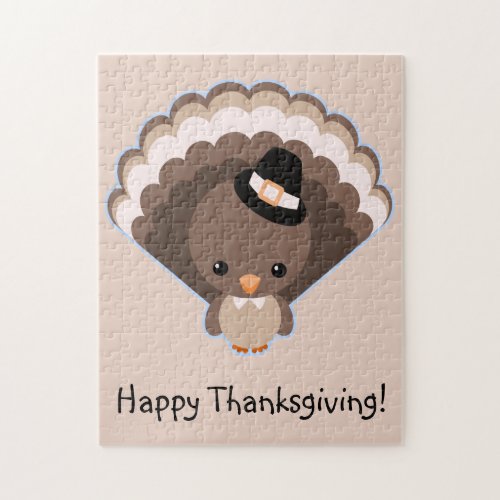 Cute Turkey Thanksgiving Day Jigsaw Puzzle