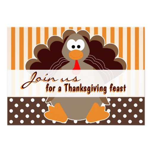 Join Us For A Turkey Dinner Invitations 1