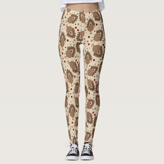 Thankgiving Turkey Pattern Print Women Leggings