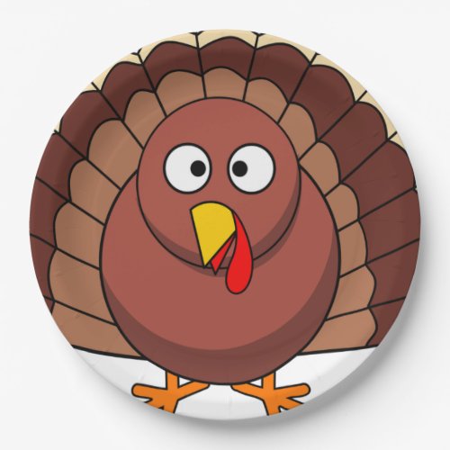 Cute Turkey Thanksgiving Paper Plates