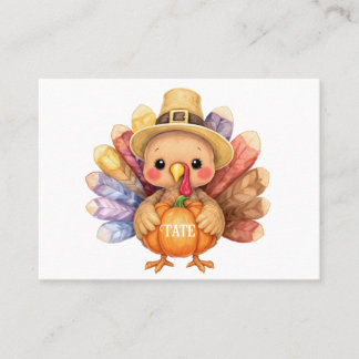 Cute Turkey Thanksgiving Place Cards for Kids