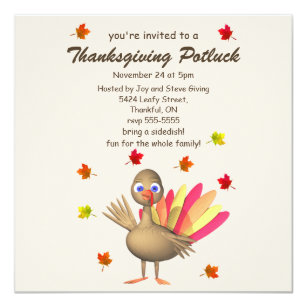 Thanksgiving Potluck Invitations Zazzle