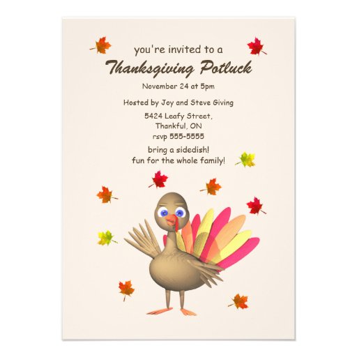 Thanksgiving Potluck Invitation 4