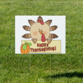 Cute Turkey Thanksgiving Sign | Zazzle