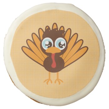 Cute Turkey | Thanksgiving |  Sugar Cookie by nyxxie at Zazzle