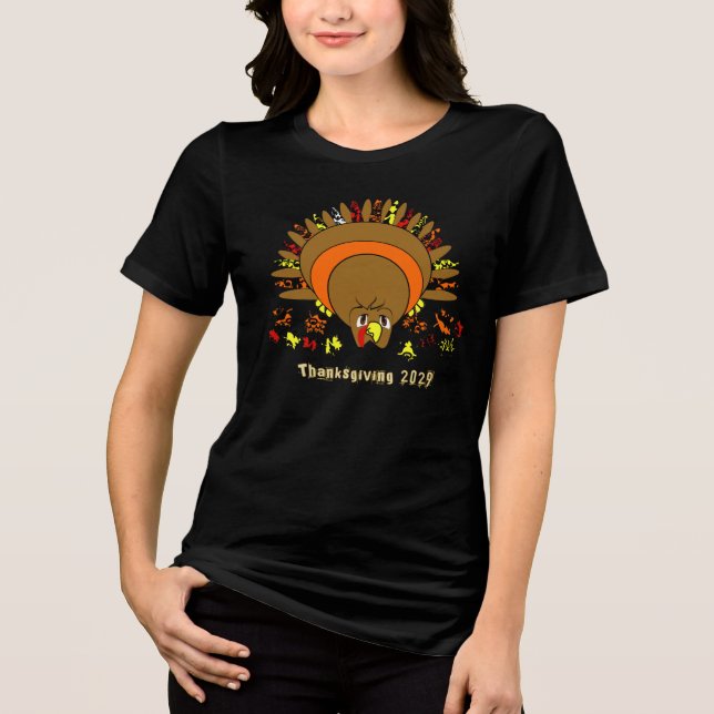 Cute Turkey Tri-Blend Shirt (Front)
