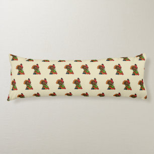 Cute Turkey with Harvest Thanksgiving Body Pillow