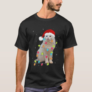 Cute Turkish Van Santa Hat Christmas Light Xmas T-Shirt