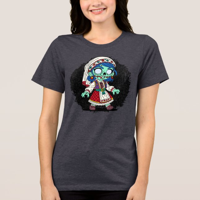 Cute Turkish Zombie Tri-Blend Shirt (Front)