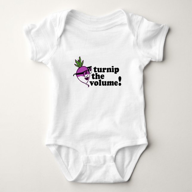 Cute! Turnip the Volume Baby Bodysuit (Front)