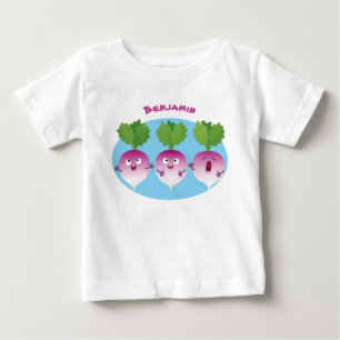 Cute turnip vegetable trio singing cartoon baby T-Shirt