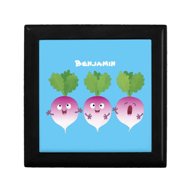 Cute turnip vegetable trio singing cartoon gift box (Front)