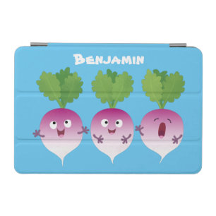 Cute turnip vegetable trio singing cartoon iPad mini cover