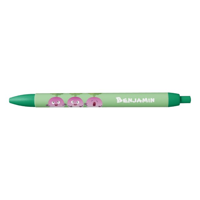 Cute turnip vegetable trio singing cartoon pen (Front)