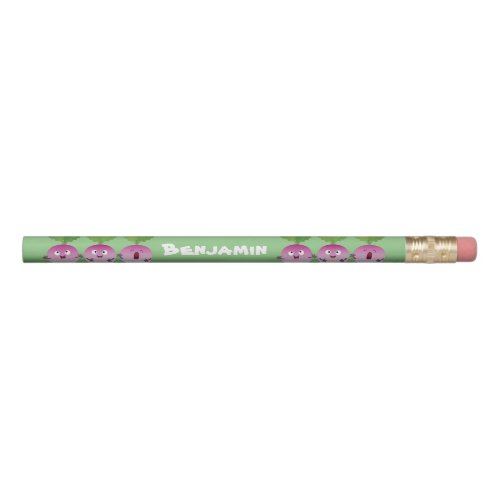 Cute turnip vegetable trio singing cartoon pencil