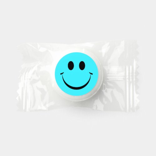 Cute Turquoise Happy Face Custom Life Saver Mints