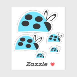 Cute Turquoise Ladybug Sticker