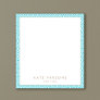 Cute Turquoise Lattice Pattern Notepad