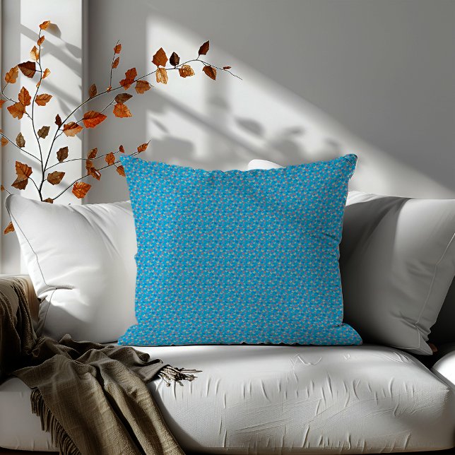 Cute turquoise Minimalist butterfly accent blue Throw Pillow (Creator Uploaded)