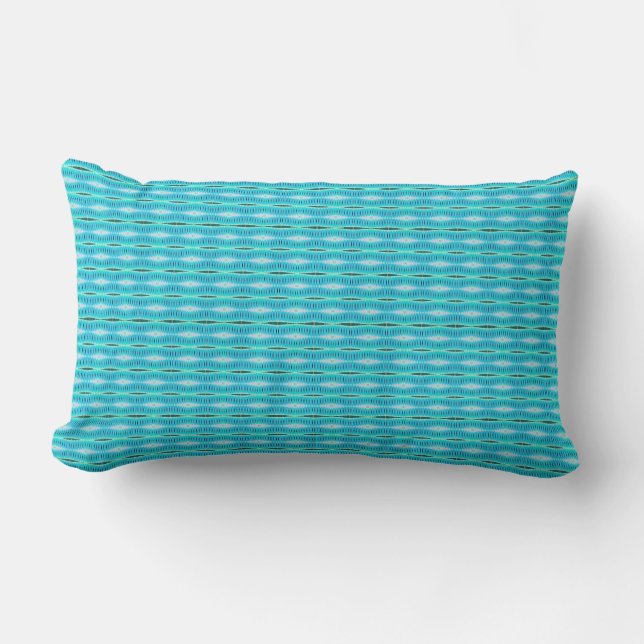 cute turquoise pattern design lumbar pillow (Front)