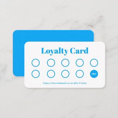 Cute Turquoise Salon Customer Loyalty Punch Card