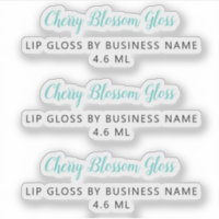Cute Turquoise Script Clean Lip Gloss Makeup