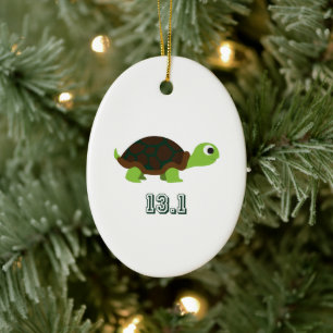 Cute Turtle 13.1 Ceramic Ornament