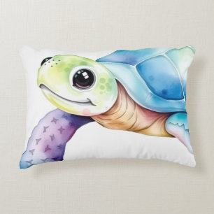 Cute Turtle Accent Pillow