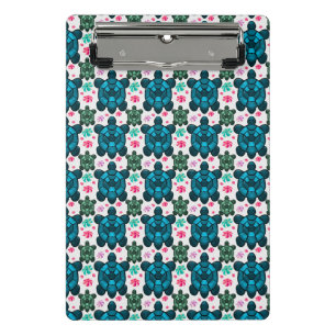 Cute Turtle and Floral Seamless Pattern  Notebook Mini Clipboard