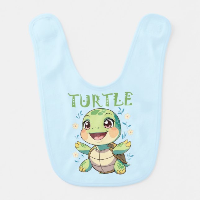 Cute Turtle Baby  Bib (Front)