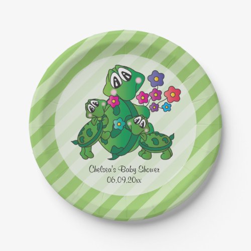 Cute Turtle Baby Shower Theme Paper Plates