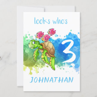 Cute Turtle Birthday Card