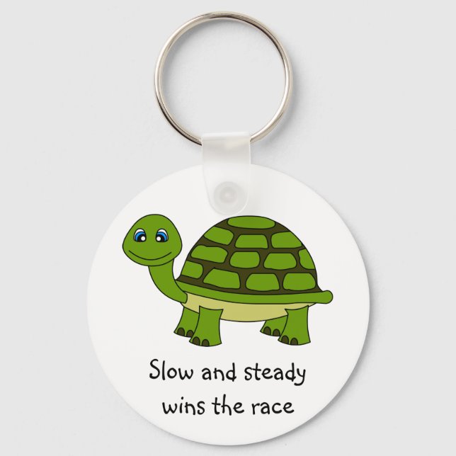 Cute Turtle Cartoon Keychain (Front)