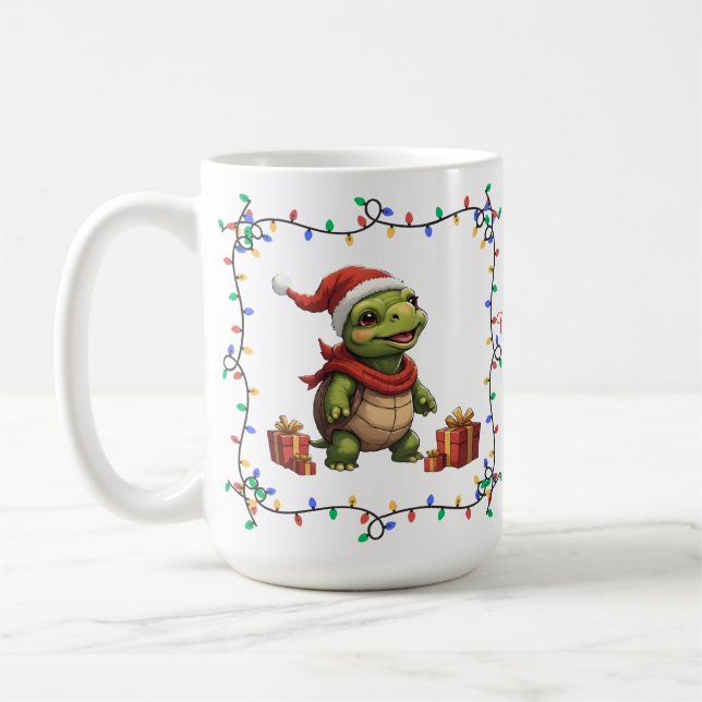 Cute Turtle Christmas Mug (Left)